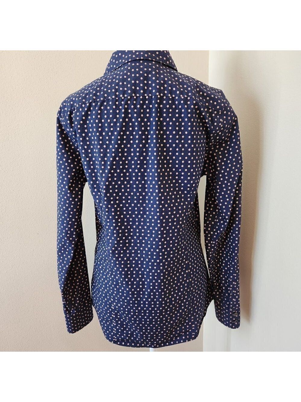 LANDS' END BUTTON FRONT NO IRON SUPRIMA BLOUSE - SIZE 6 TALL - EUC - Picture 5 of 7